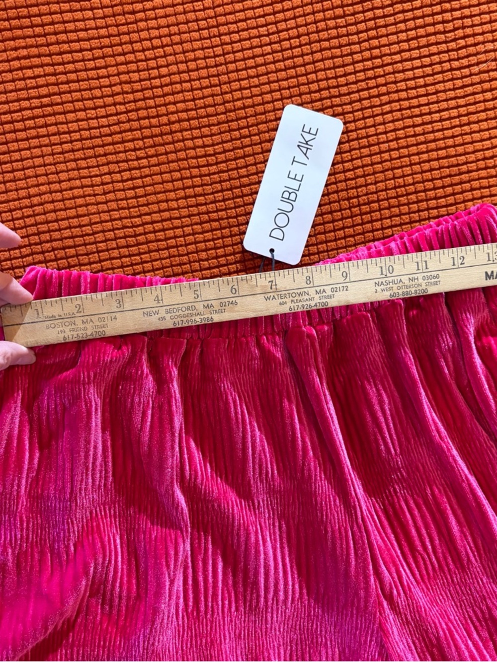 Wide Leg Crinkle Velvet Pants - Hot Pink. Brand New Women’s Medium M - Picture 4 of 6